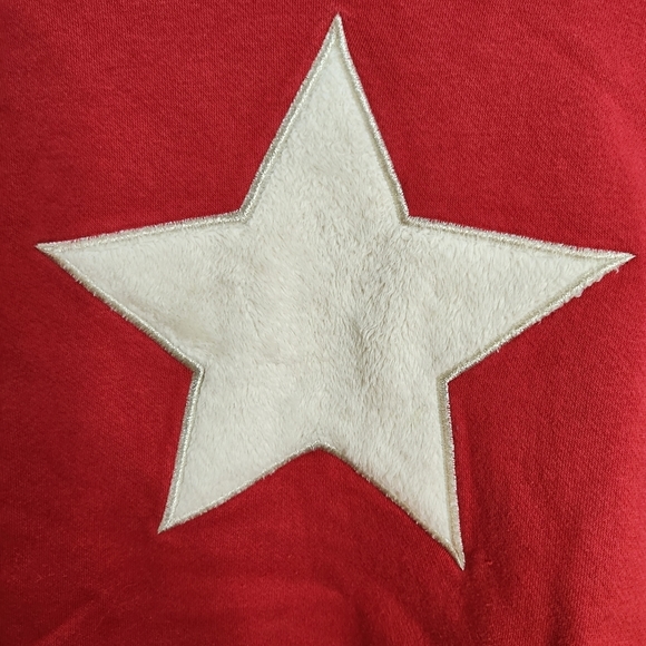 Gap Girls size M Red Pullover Sweatshirt with a White Star - Picture 3 of 7